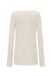 SWAYING/KNIT lace-up long-sleeved cardigan SW24SS1T74 white PS77
